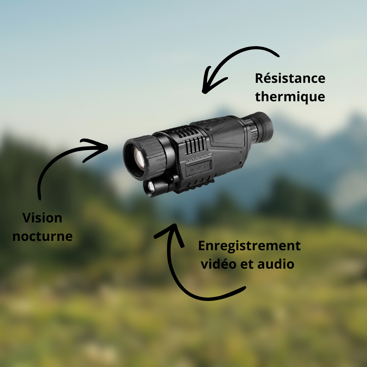 Monoculaire de Vision Nocturne / Enregistrement Audio