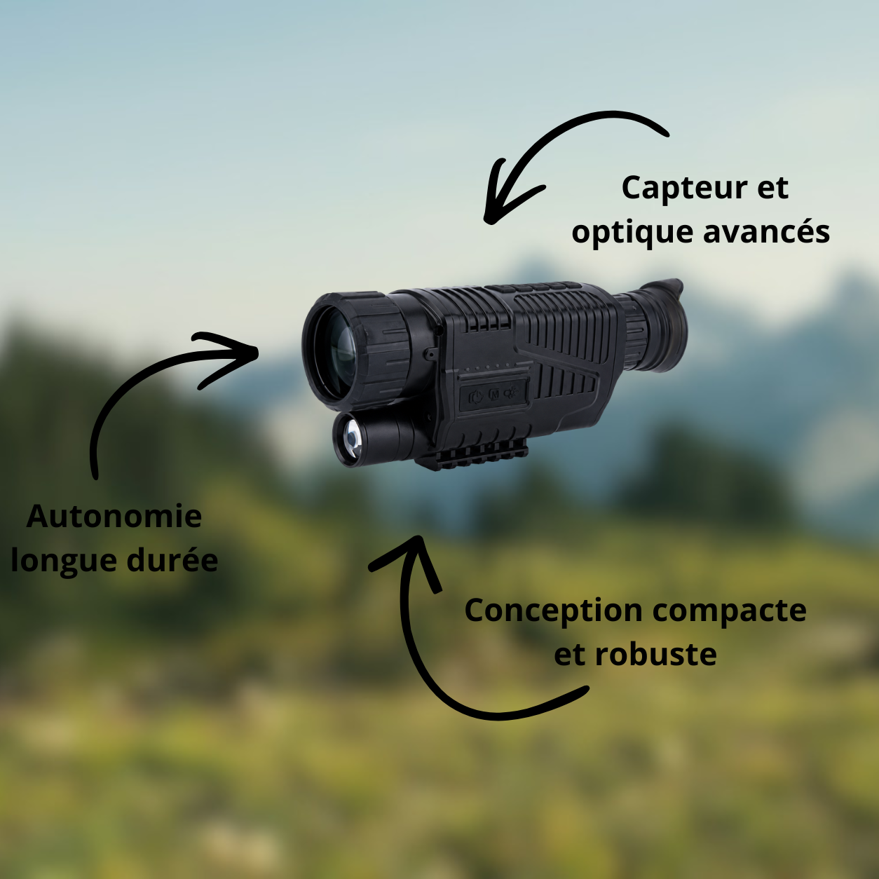 Monoculaire de Vision Nocturne 2K Haute Autonomie